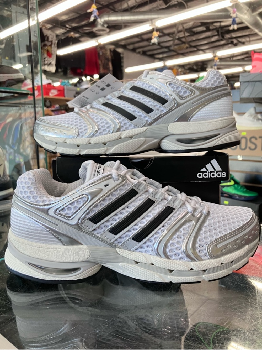 Adidas Adistar Control 5 Silver Metallic Black Size 9